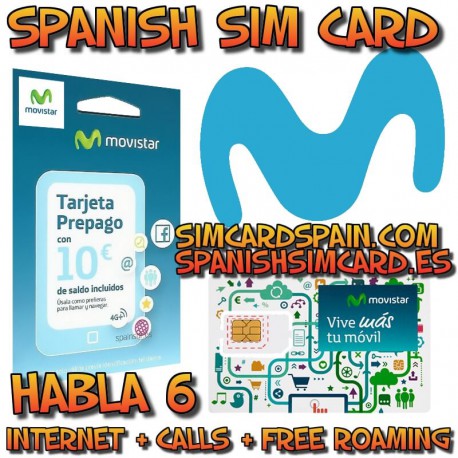  Movistar Europe - Tarjeta SIM prepago - 8 GB de datos